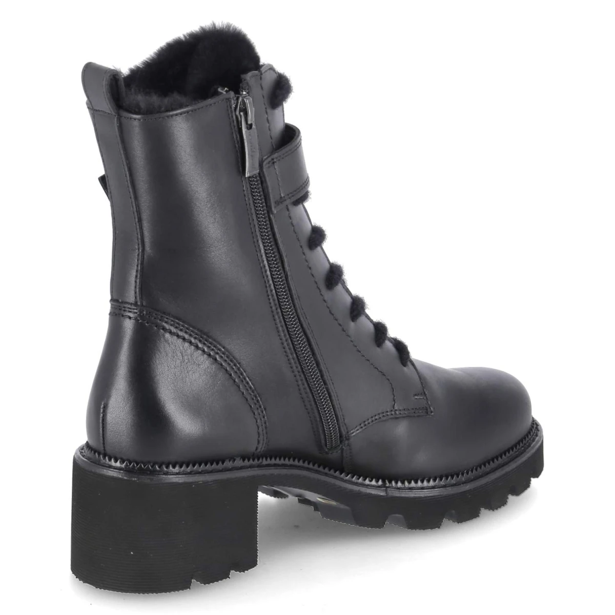 Schnürstiefeletten - BLACK