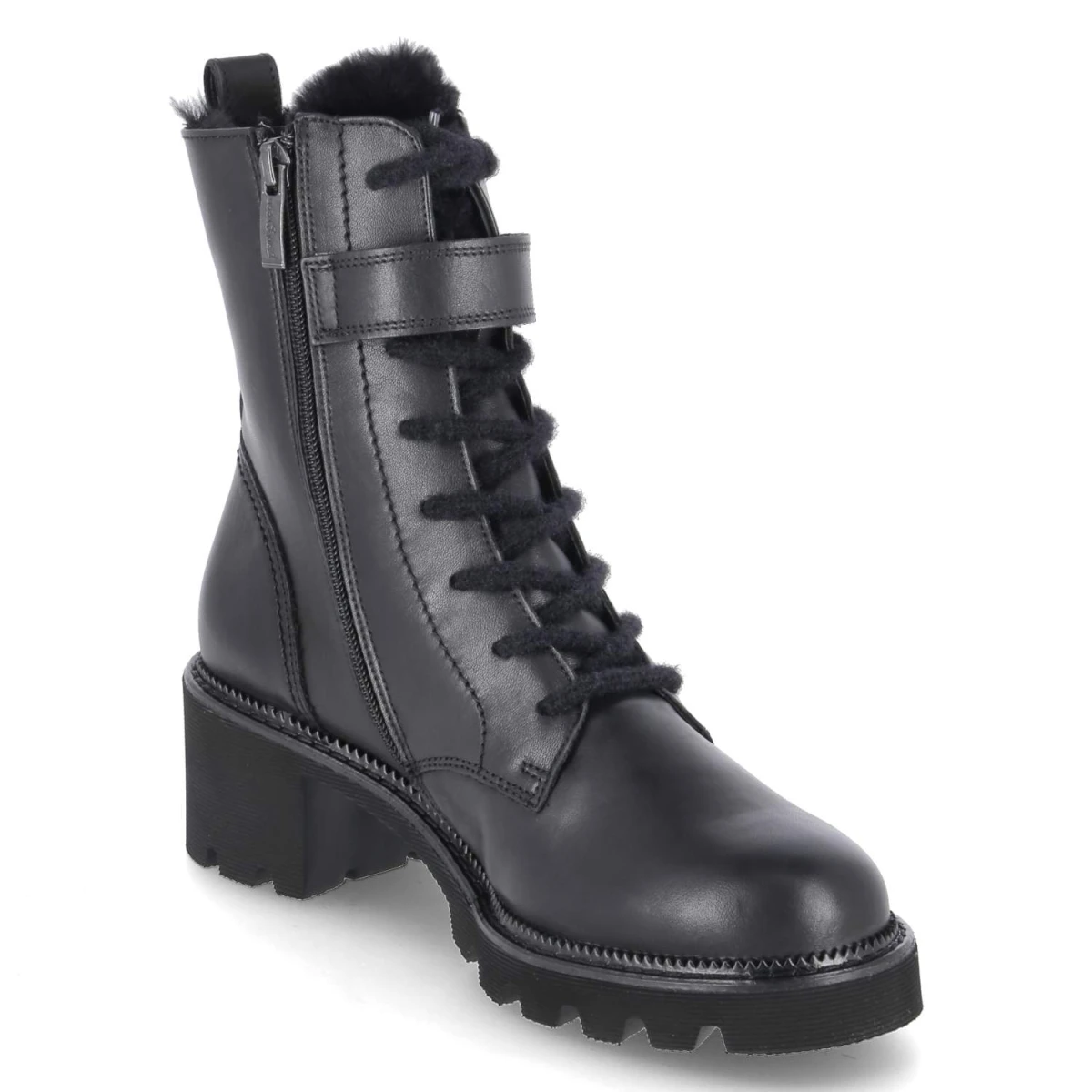 Schnürstiefeletten - BLACK