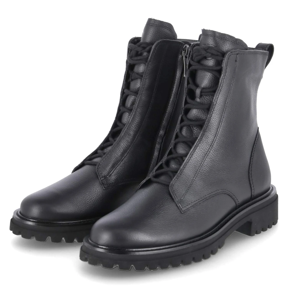 Schnürstiefeletten - BLACK