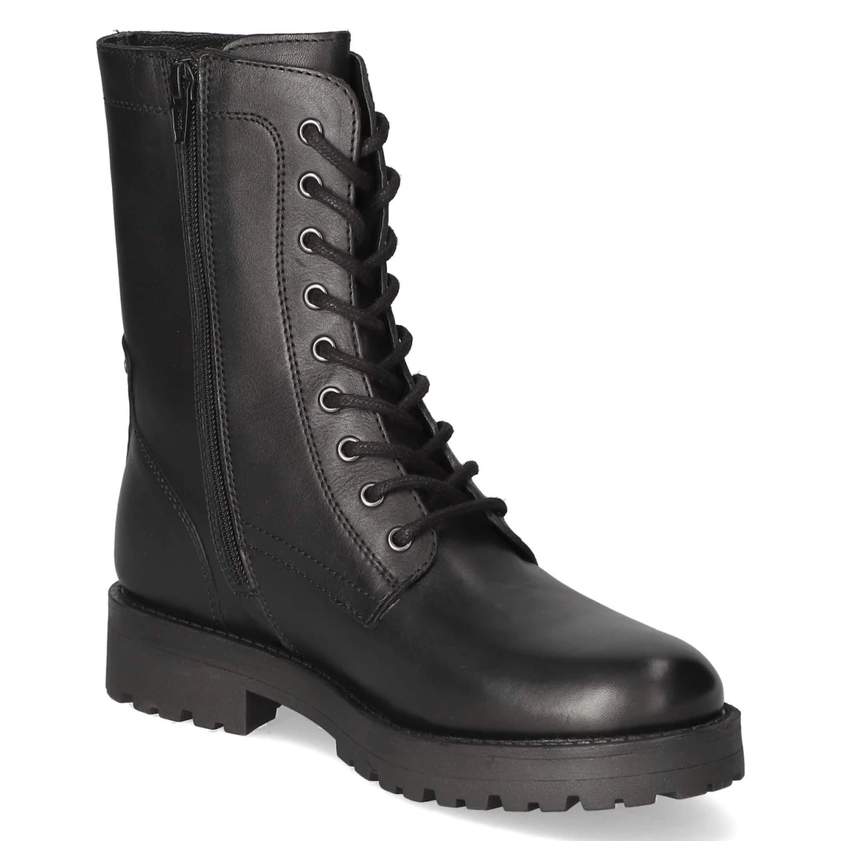 Schnürstiefeletten - BLACK