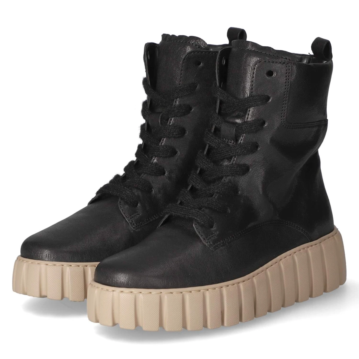 Schnürstiefeletten - schwarz (Micro)