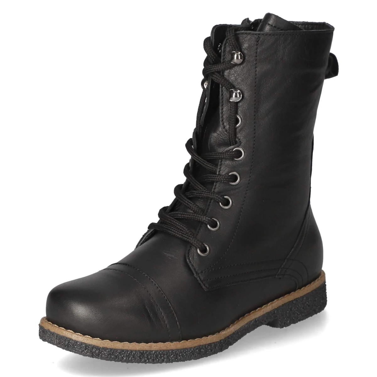 Schnürstiefeletten - schwarz