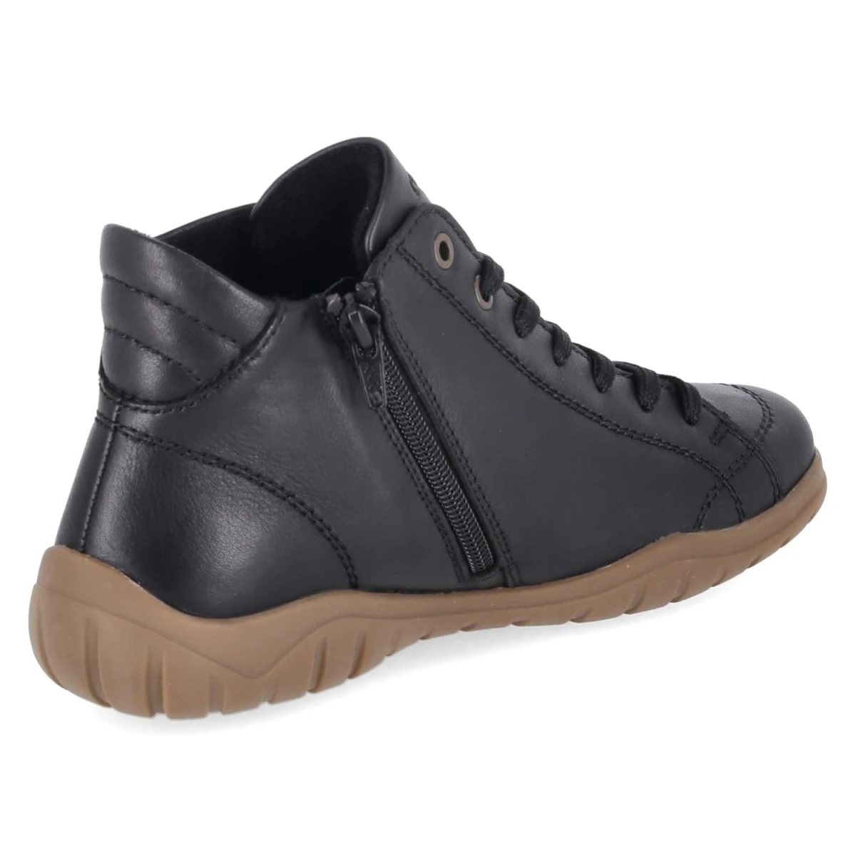 Schnürstiefeletten - schwarz