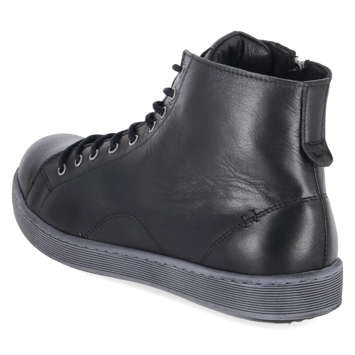 Schnüstiefeletten - schwarz