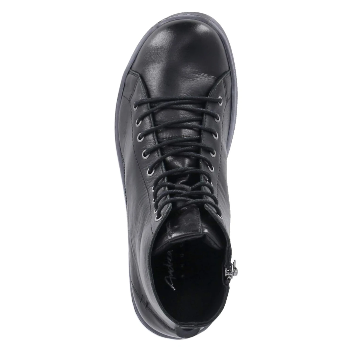 Schnüstiefeletten - schwarz