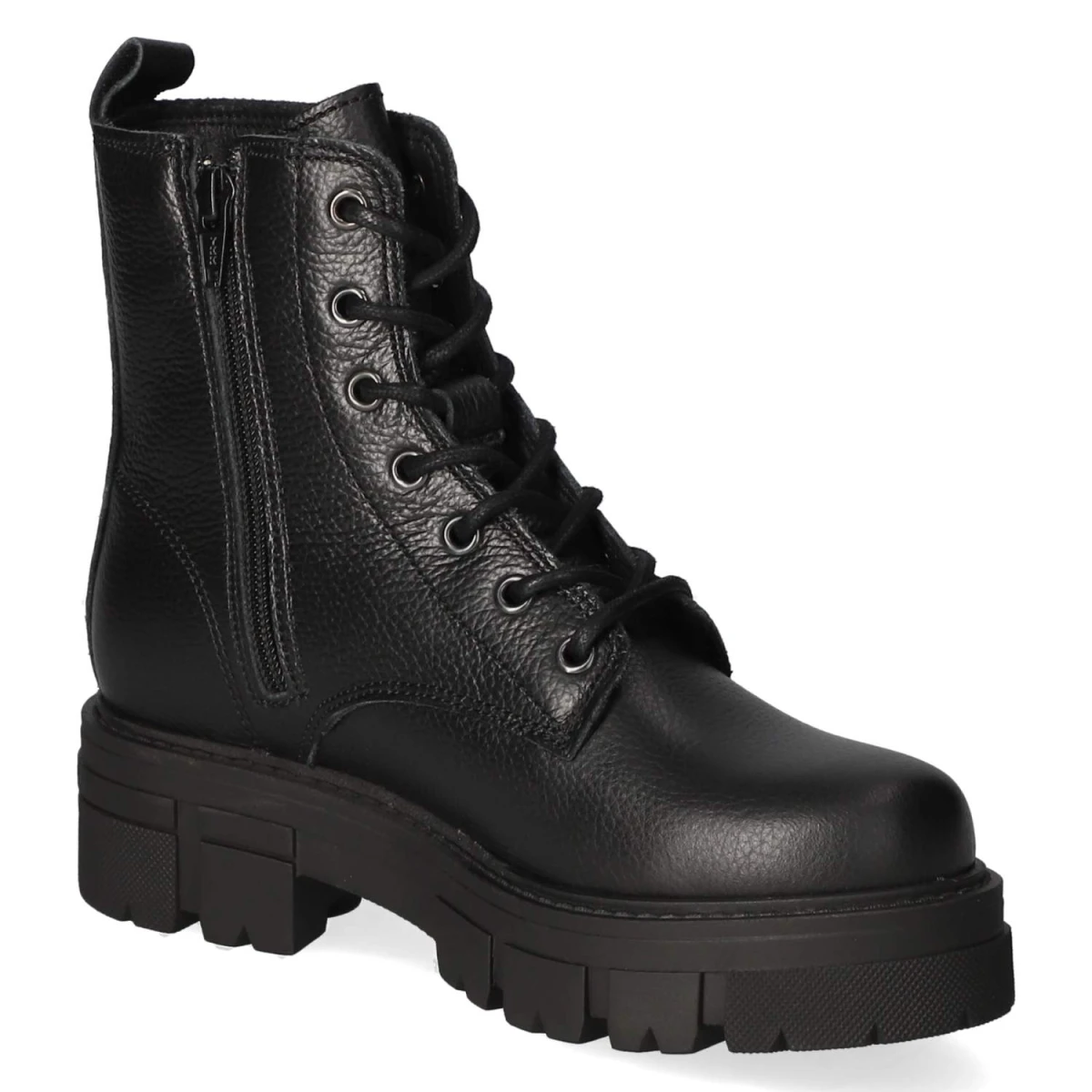 Schnürstiefeletten CASTLE - BLACK