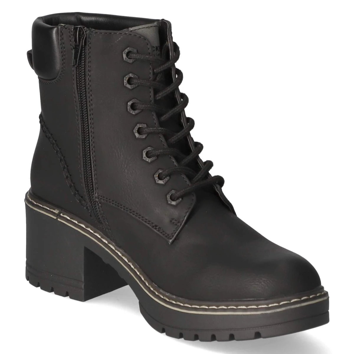 Schnürstiefeletten - schwarz