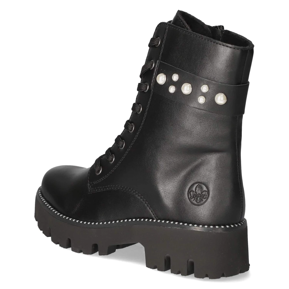 Schnürstiefeletten - schwarz