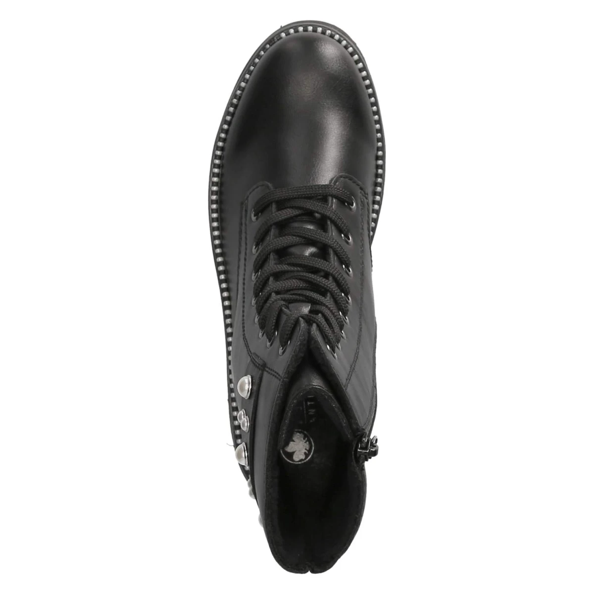 Schnürstiefeletten - schwarz