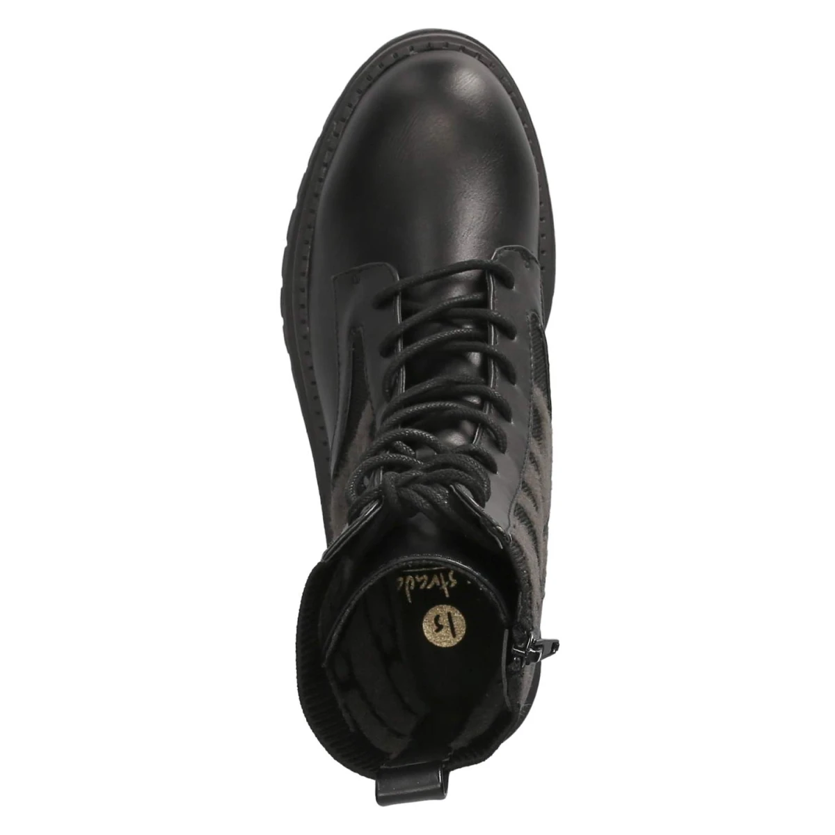 Schnürstiefeletten - black /black grey