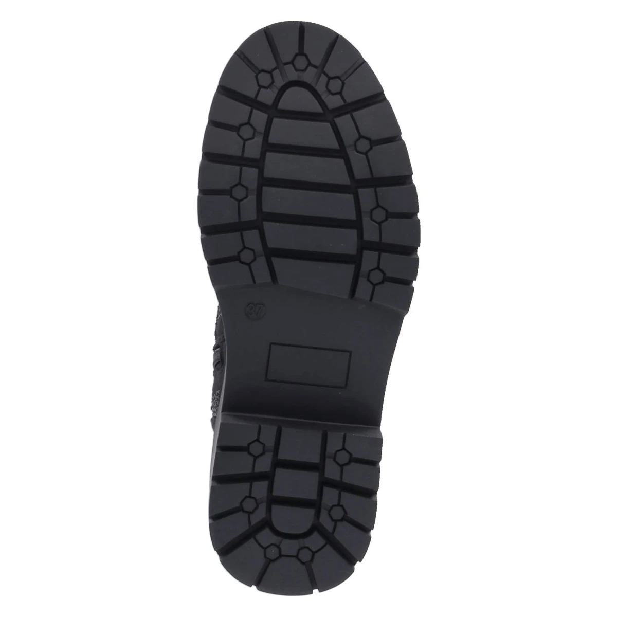 Schnürboots - black micro/stones