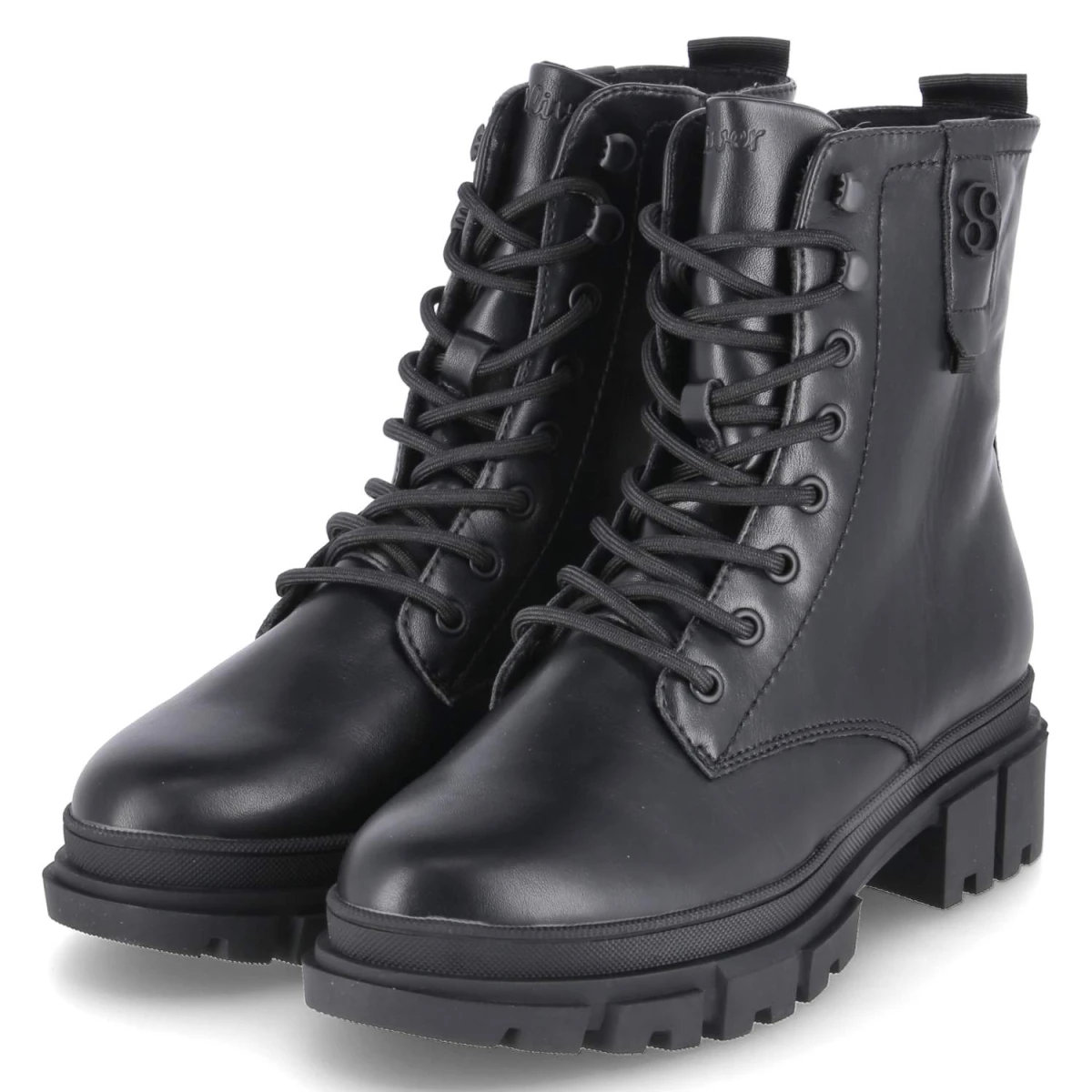 Schnürstiefeletten - black