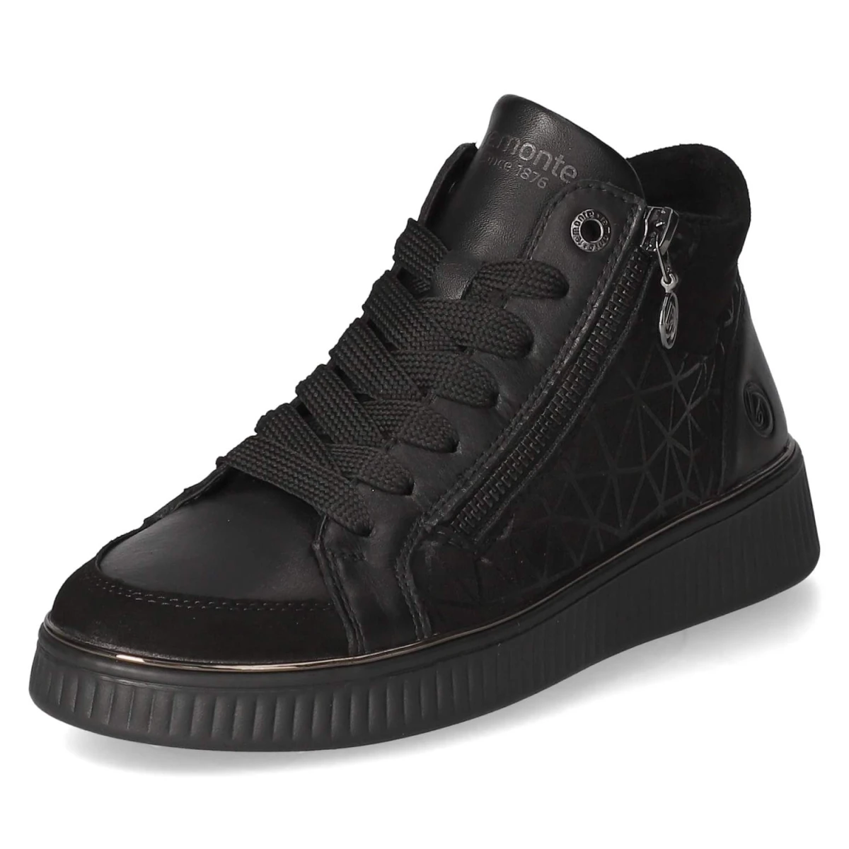 Schnürstiefeletten - schwarz