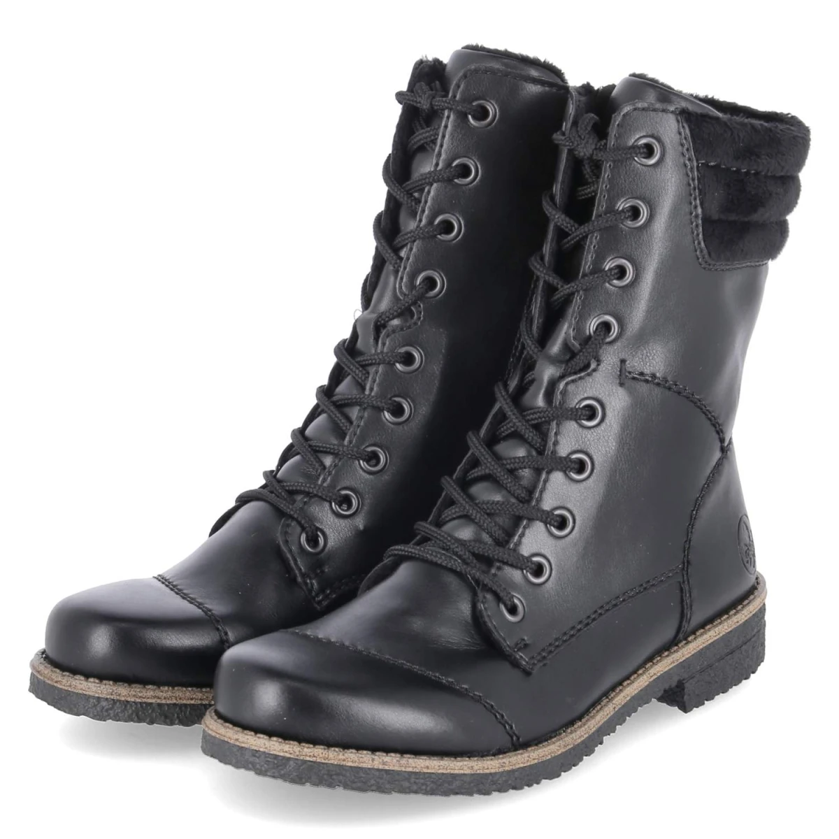 Schnürstiefeletten - schwarz/schwarz