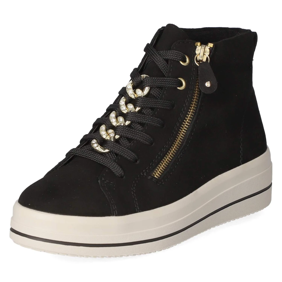 Schnürstiefeletten - schwarz/schwarz