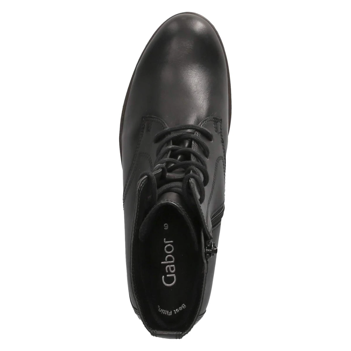 Schnürstiefeletten - schwarz (cognac)