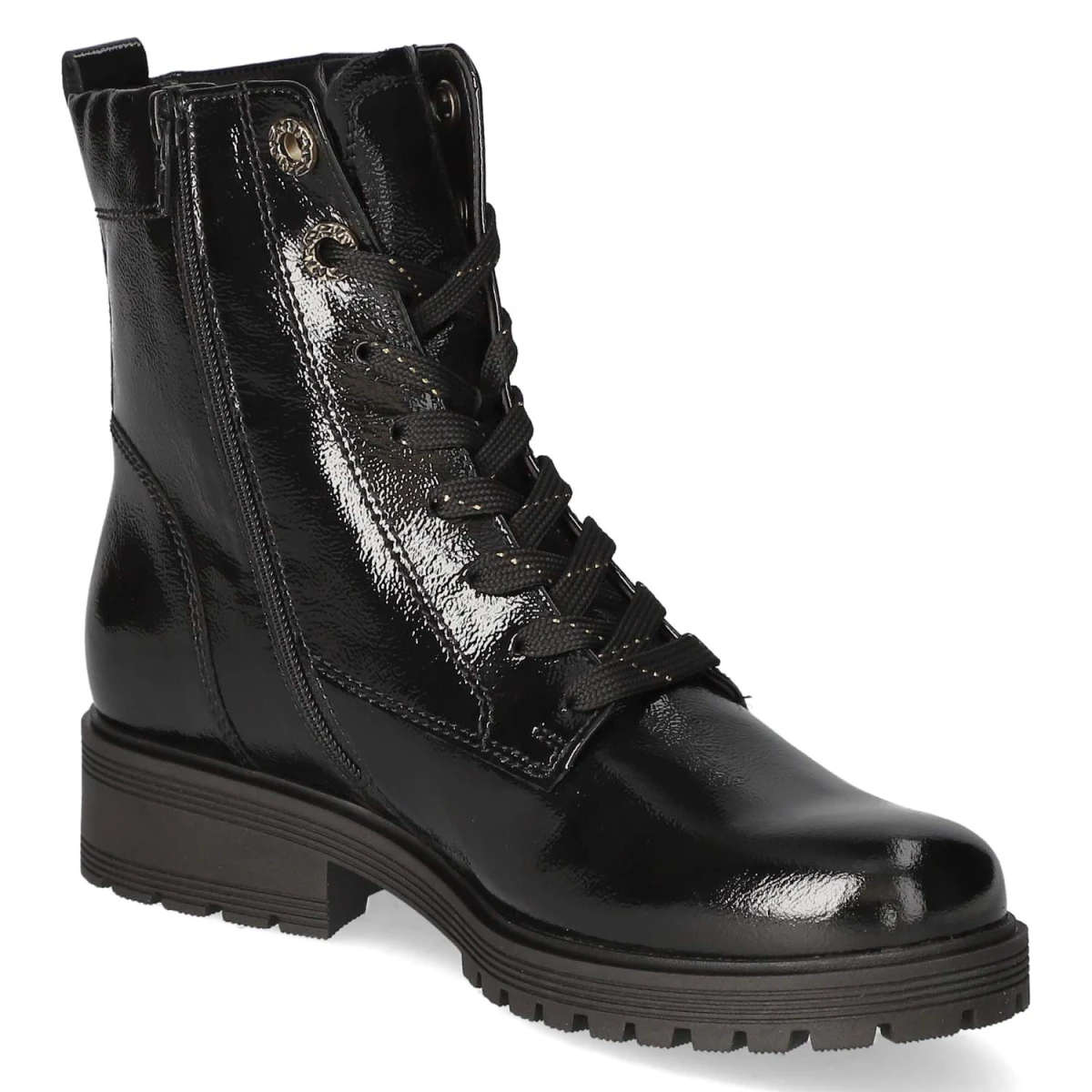 Schnürstiefeletten - schwarz (Mic/gold)