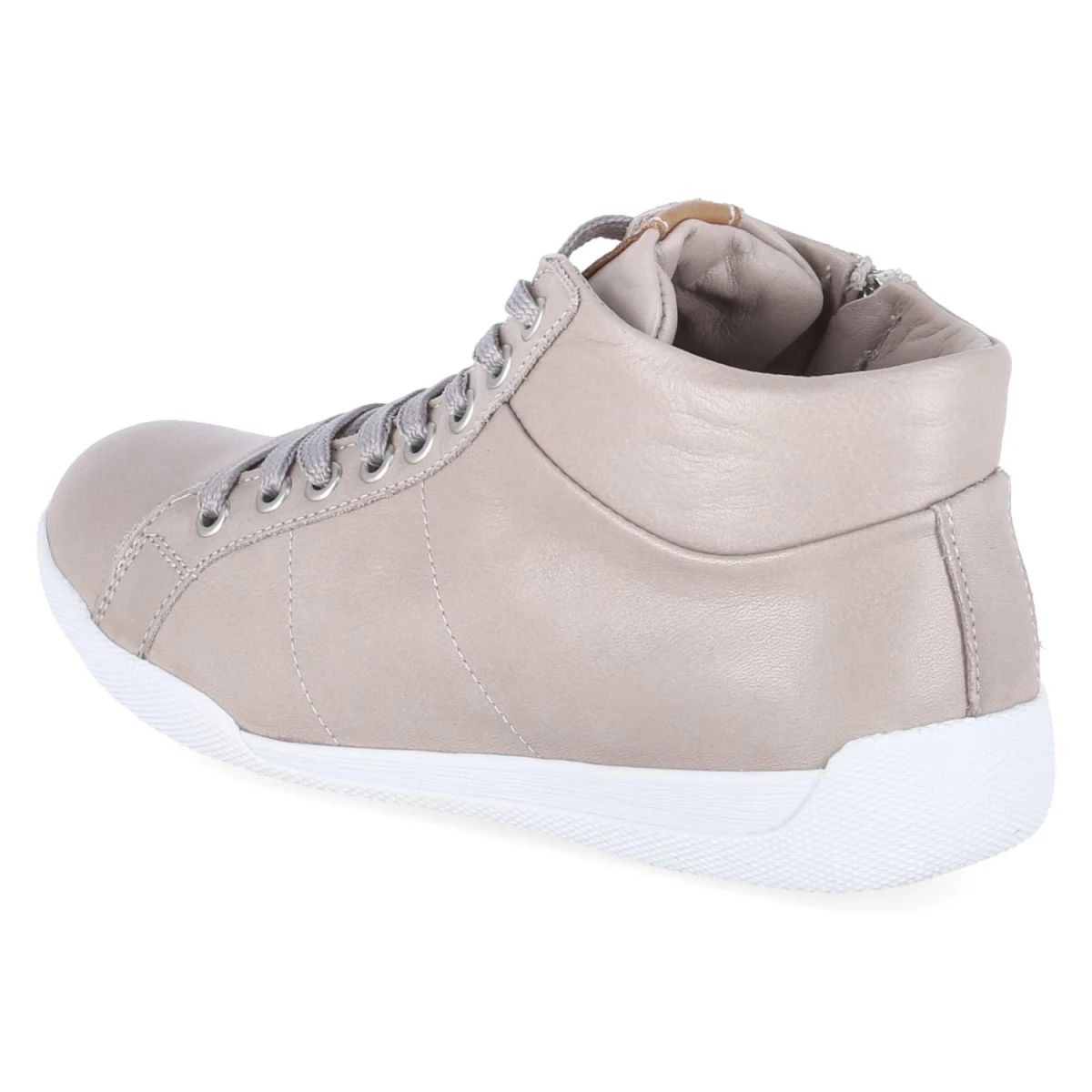 High Sneaker - silbergrau/brandy