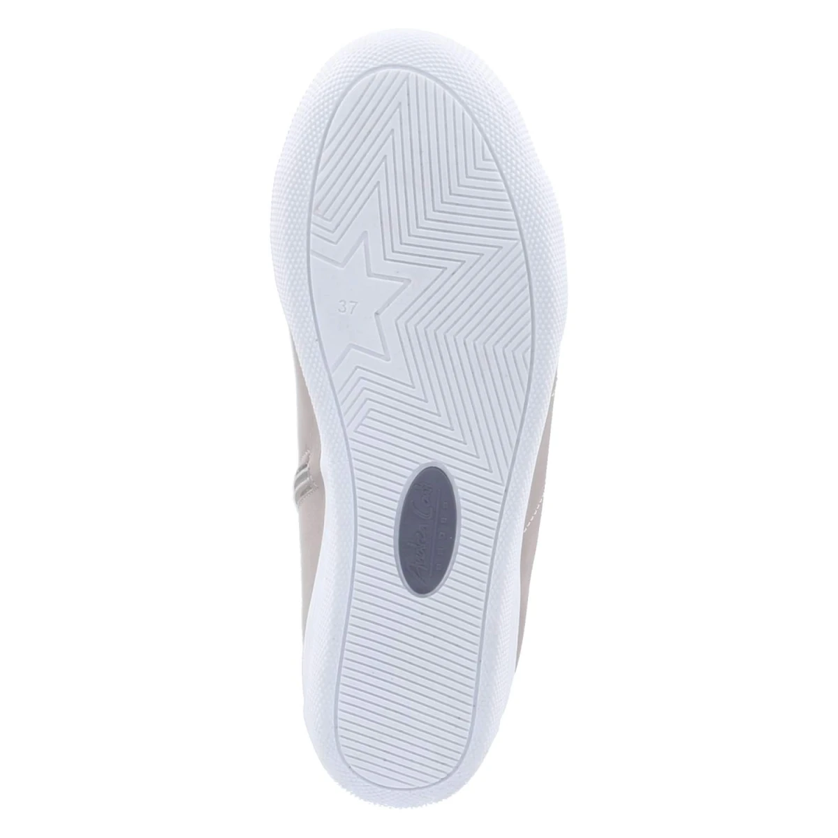 High Sneaker - silbergrau/brandy