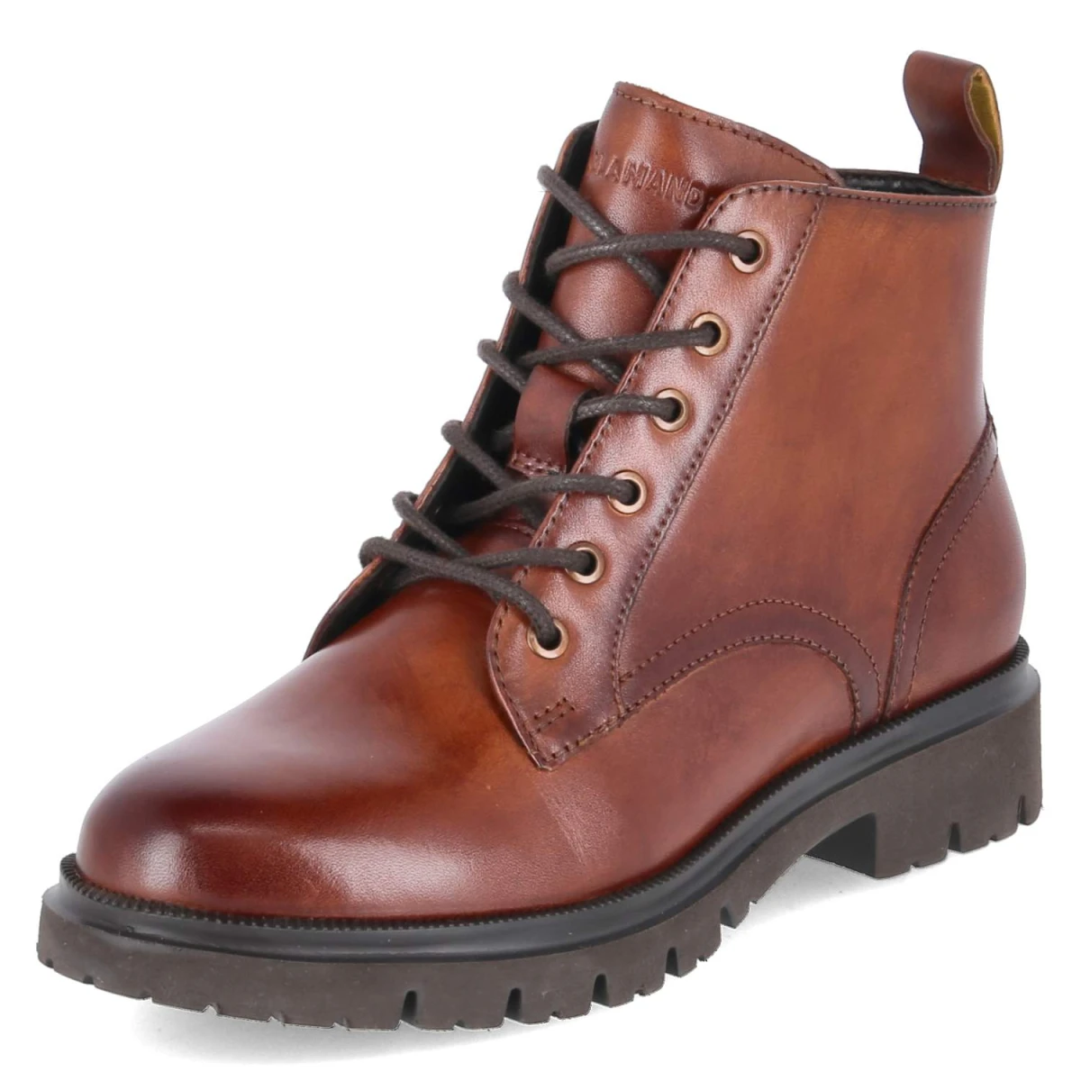 Schnürstiefeletten - cognac