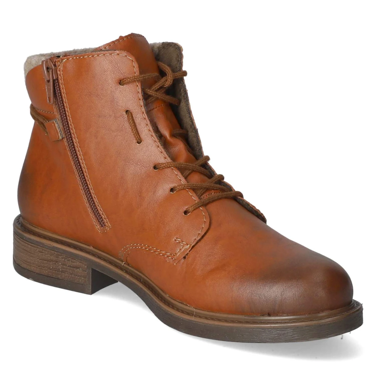 Schnürstiefeletten - braun