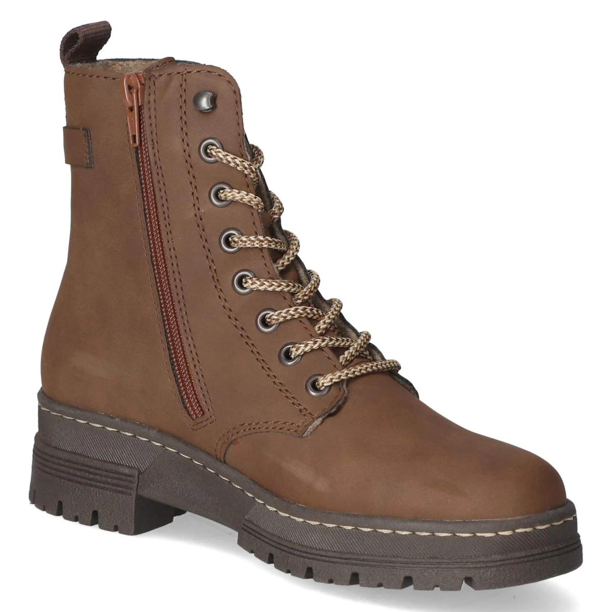 Schnürstiefeletten - braun