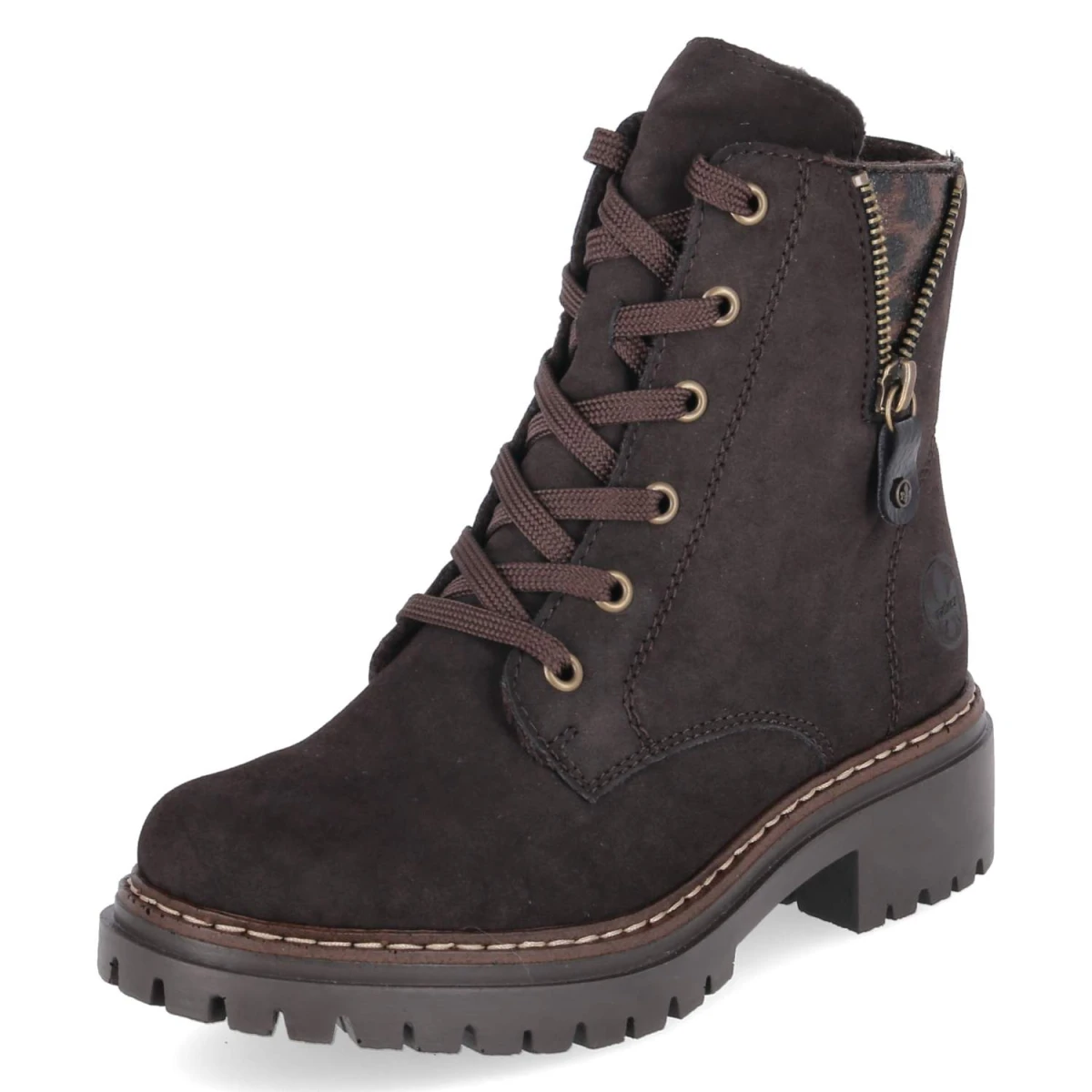 Schnürstiefeletten - braun