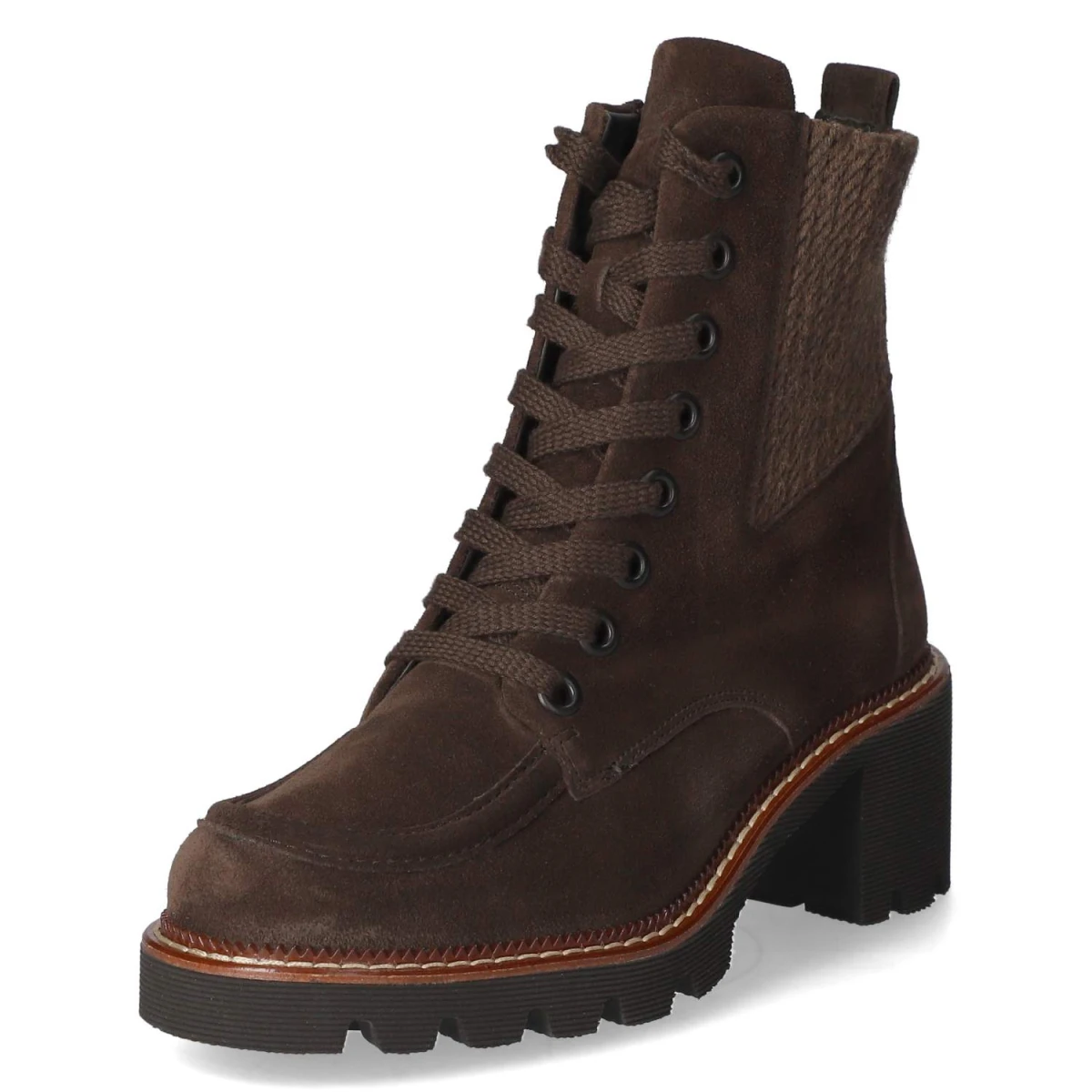 Schnürstiefeletten - Mocca