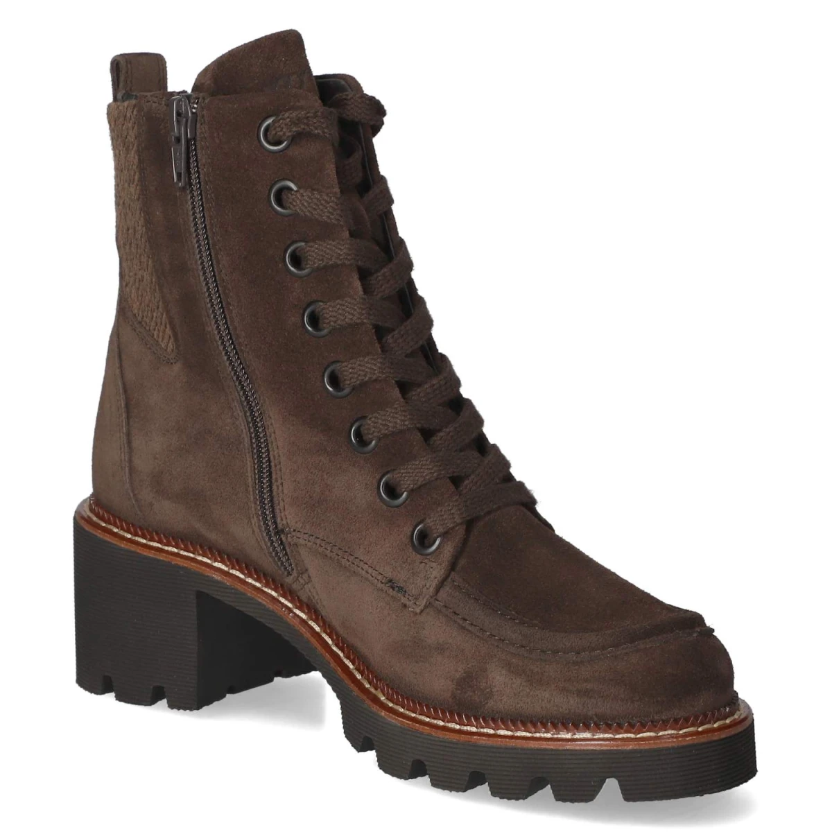 Schnürstiefeletten - Mocca