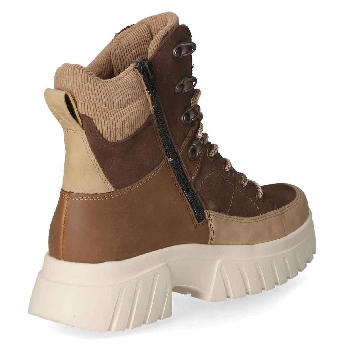 Schnürstiefeletten - braun