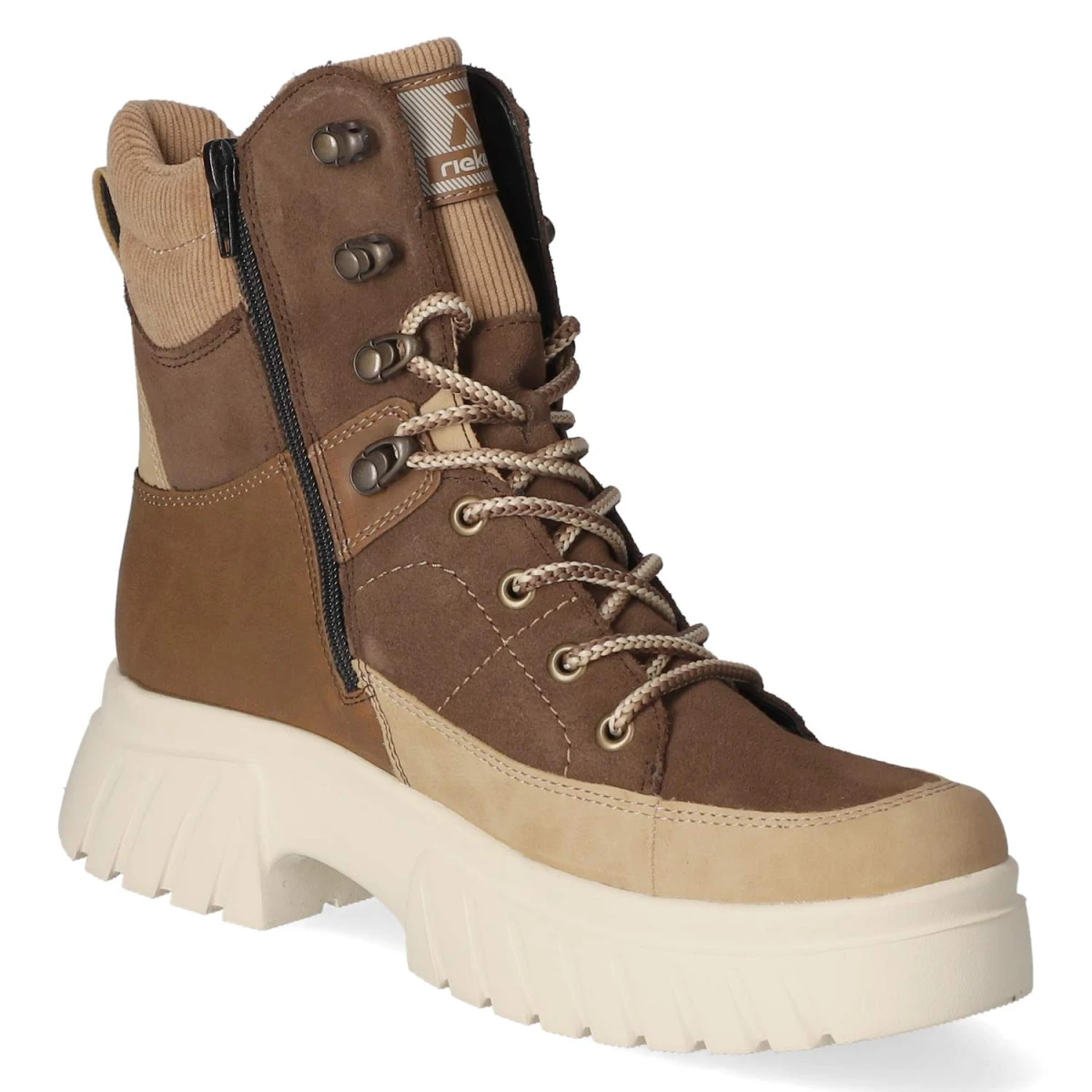 Schnürstiefeletten - braun