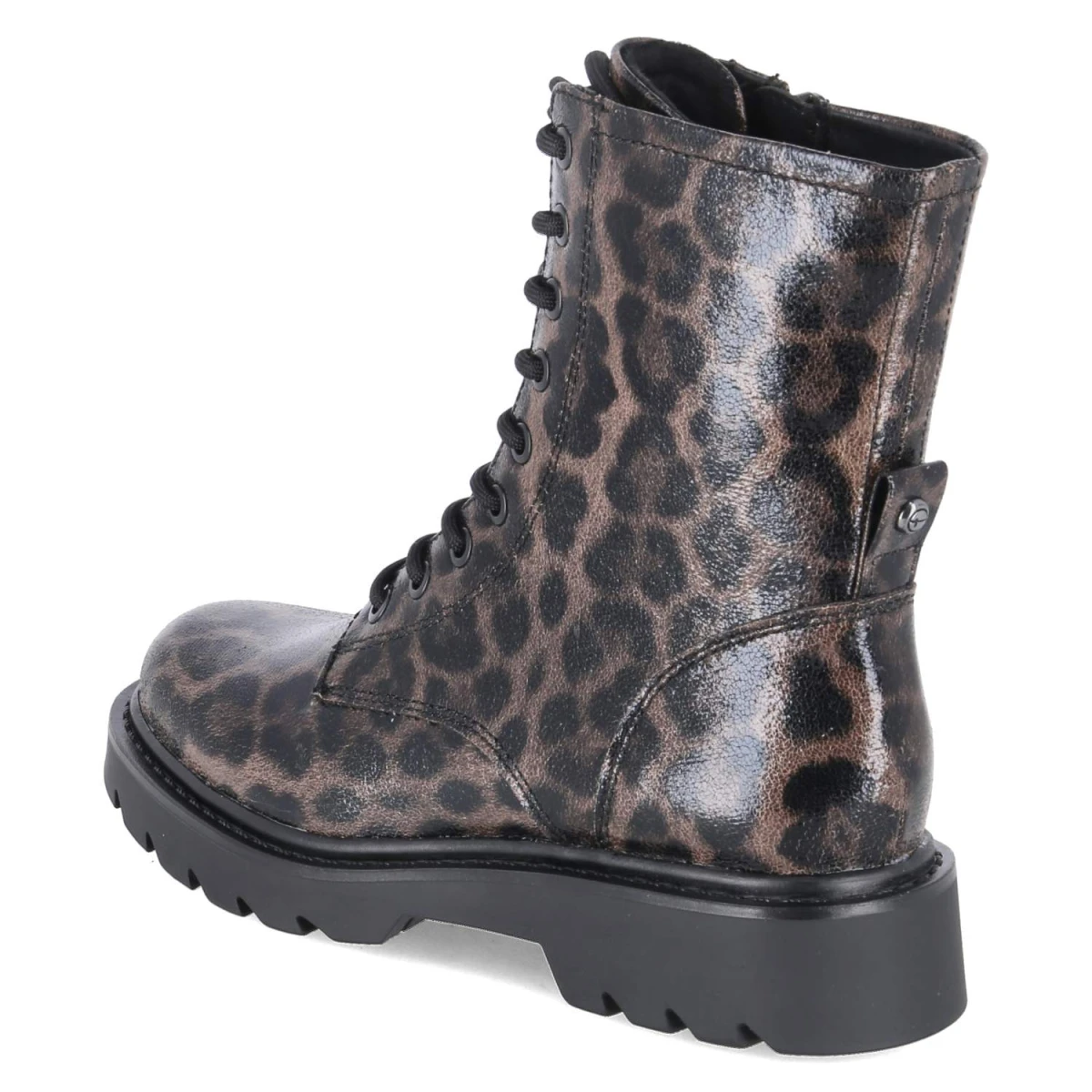 Schnürstiefeletten - leopard