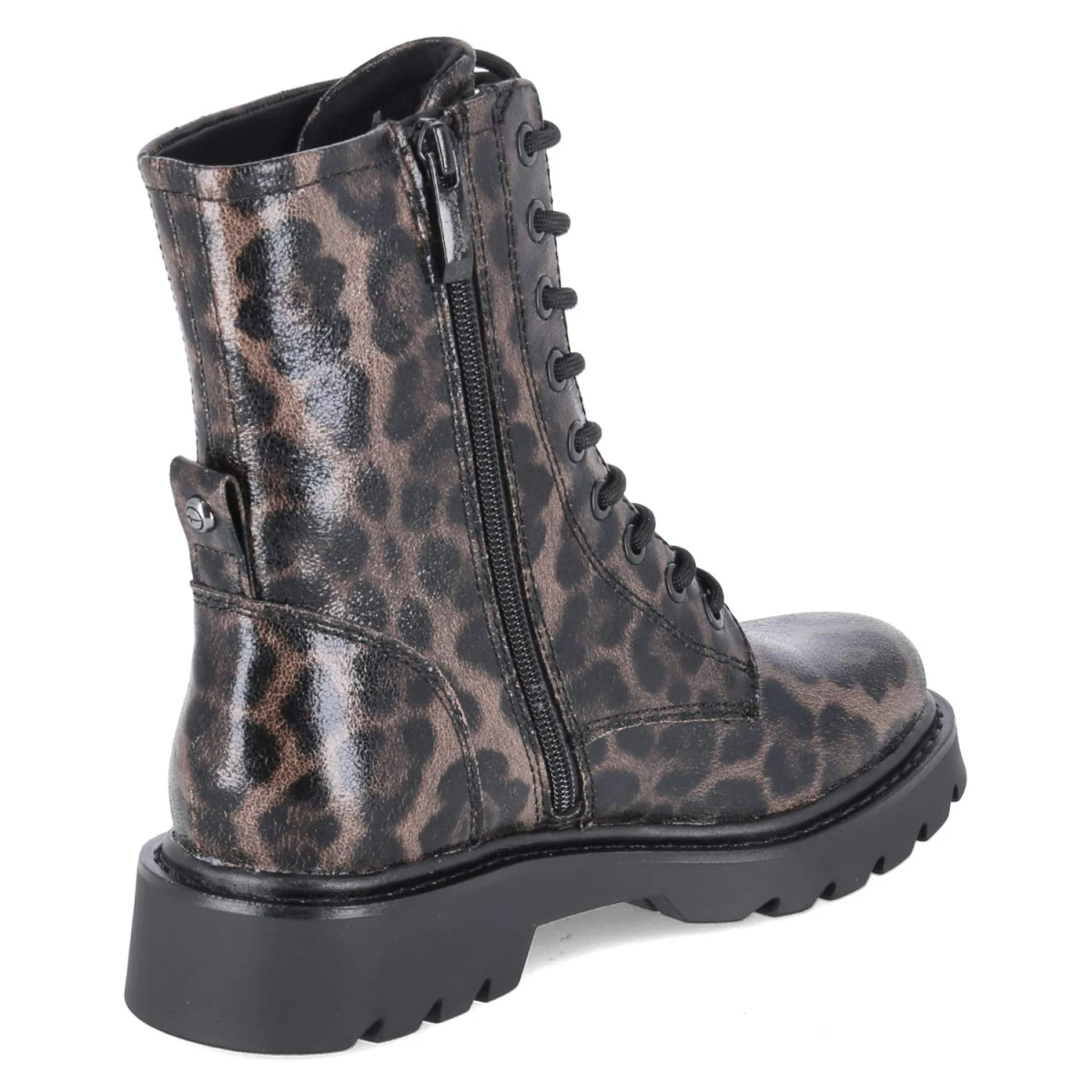 Schnürstiefeletten - leopard
