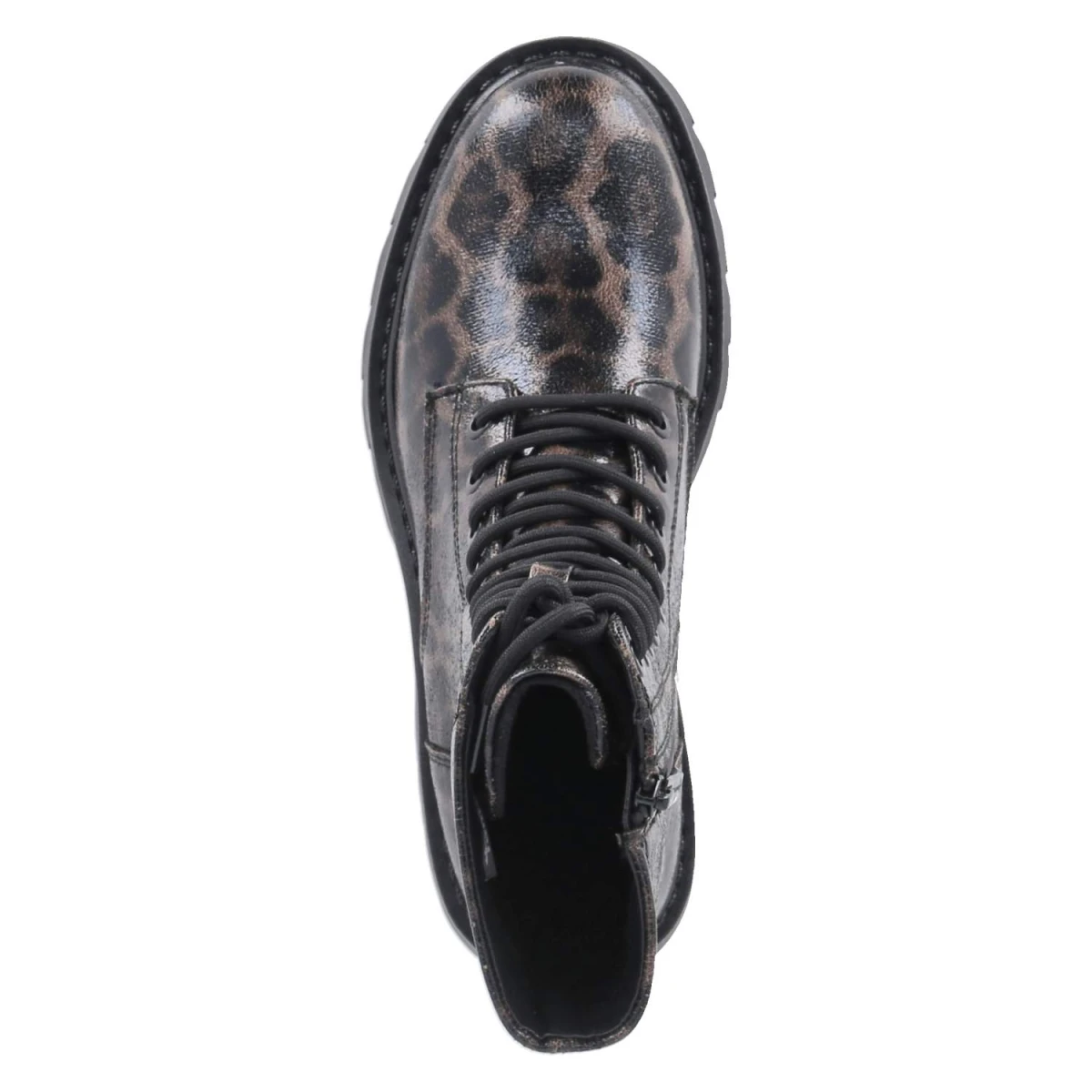 Schnürstiefeletten - leopard