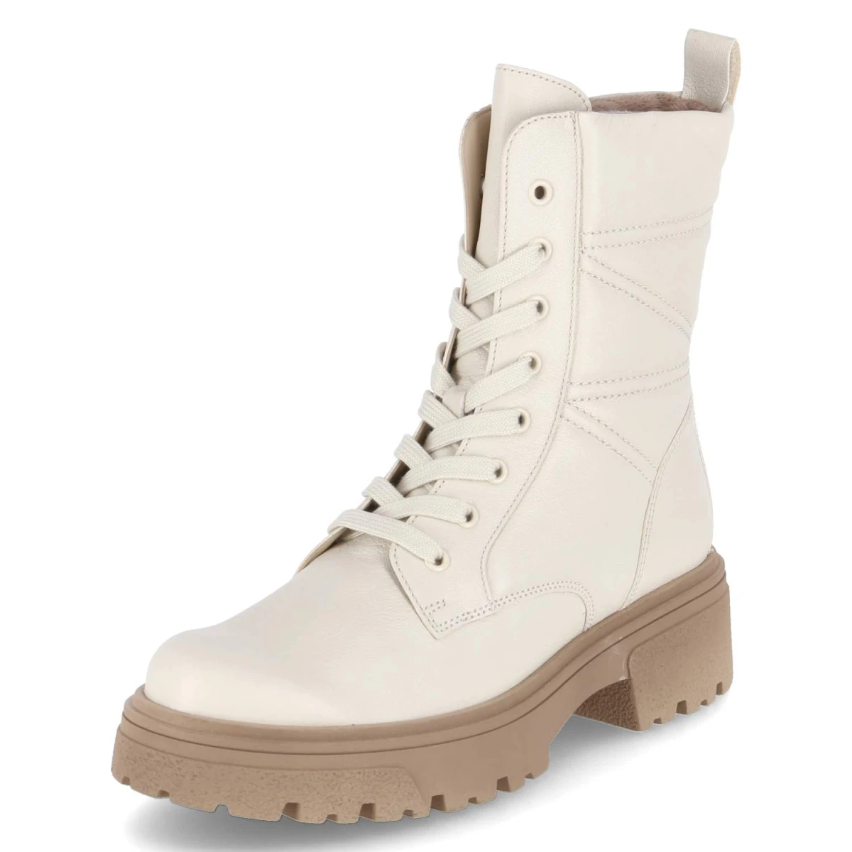 Schnürstiefeletten - panna