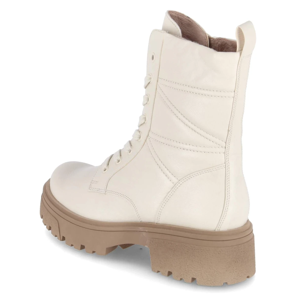 Schnürstiefeletten - panna