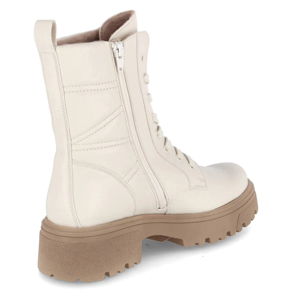 Schnürstiefeletten - panna