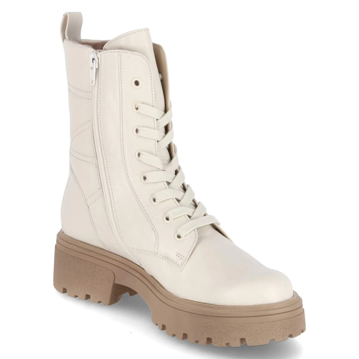 Schnürstiefeletten - panna