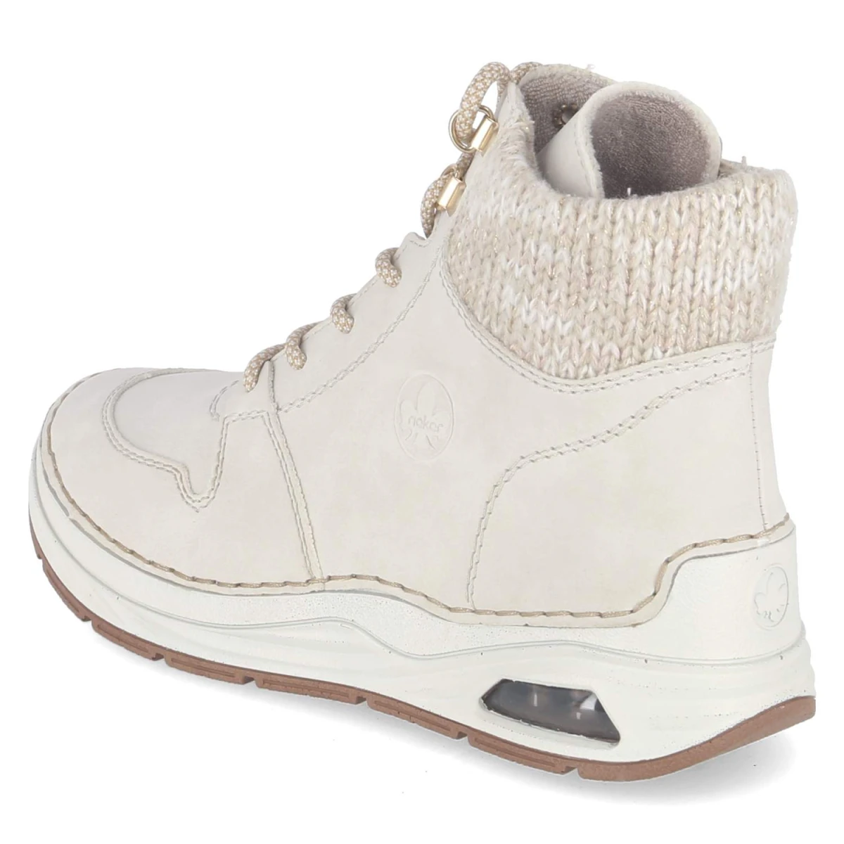 Schnürstiefeletten - beige