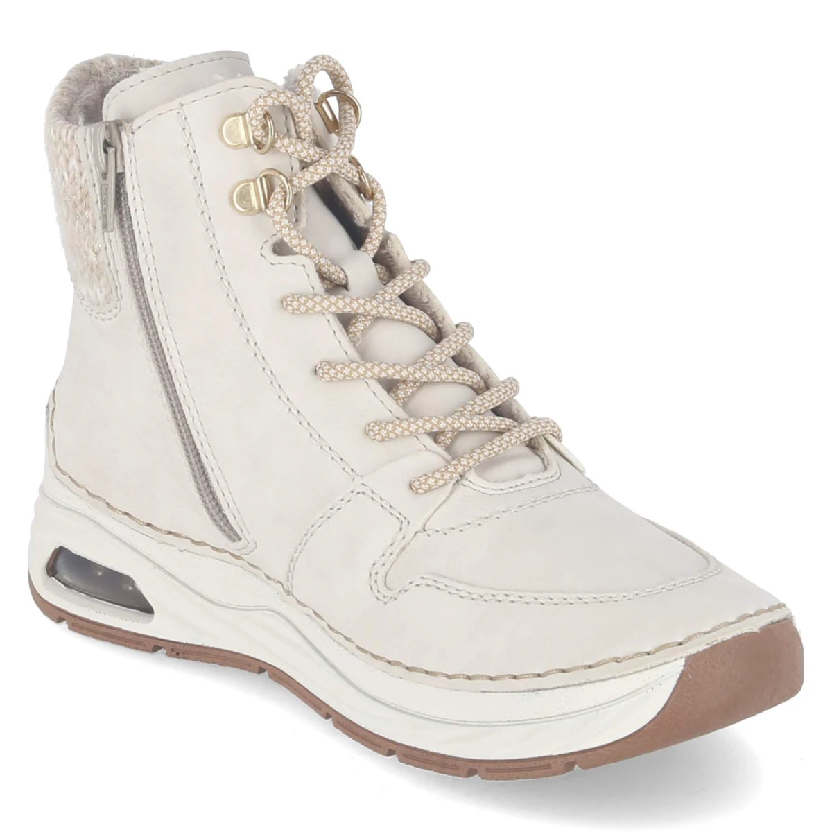 Schnürstiefeletten - beige