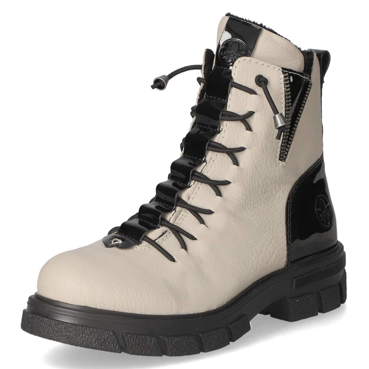 Schnürstiefeletten - beige