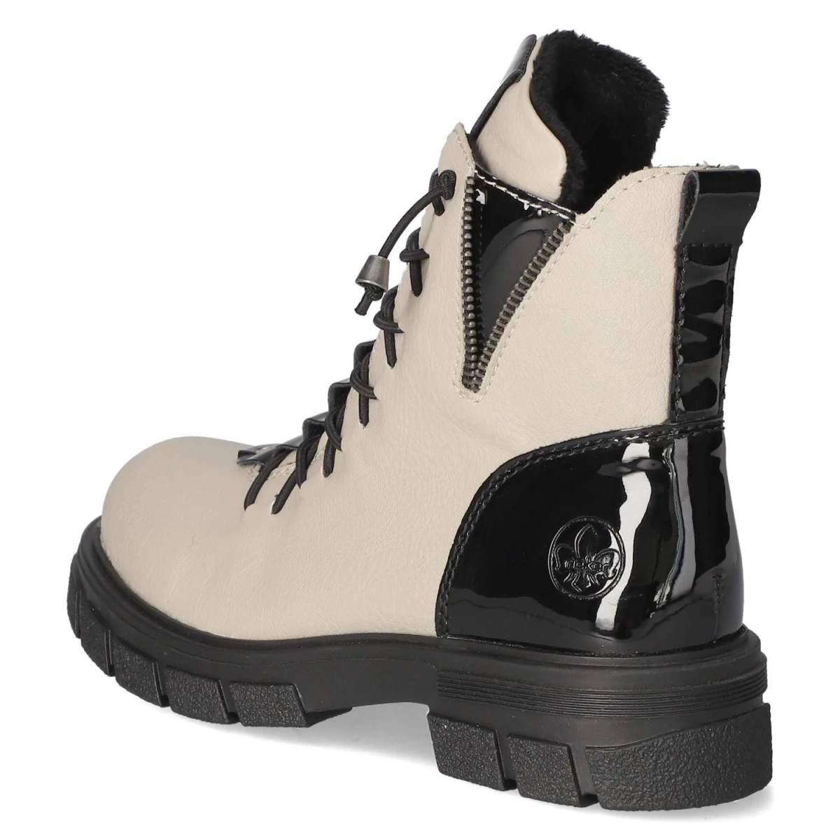 Schnürstiefeletten - beige