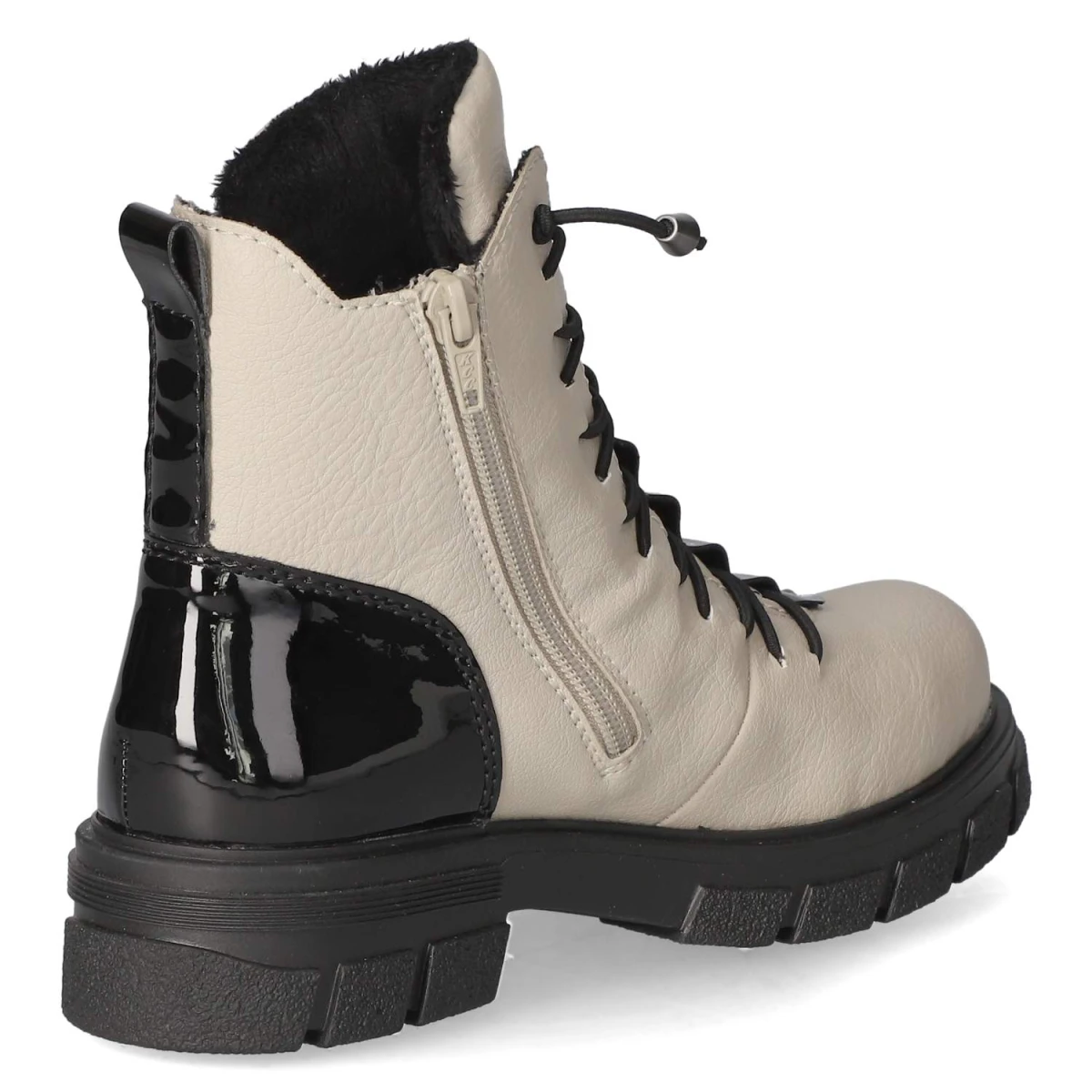 Schnürstiefeletten - beige