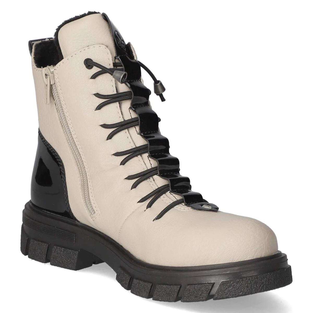 Schnürstiefeletten - beige