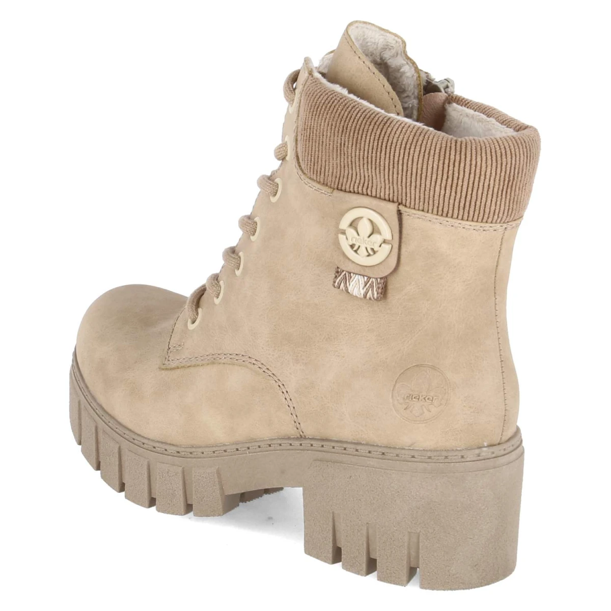 Schnürstiefeletten - BEIGE