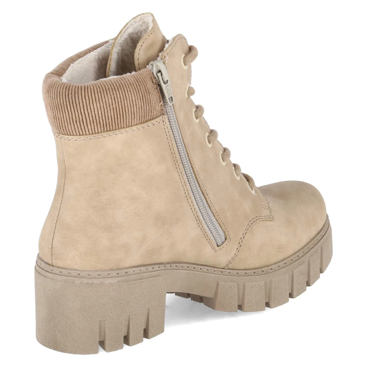 Schnürstiefeletten - beige