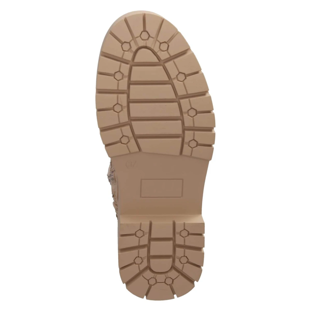 Schnürstiefeletten - beige micro/ stones