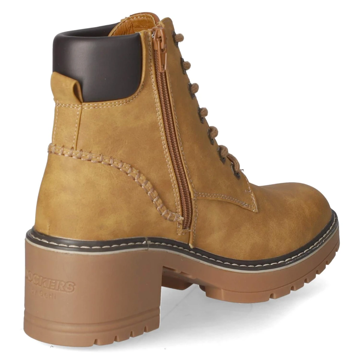 Schnürstiefeletten - golden tan