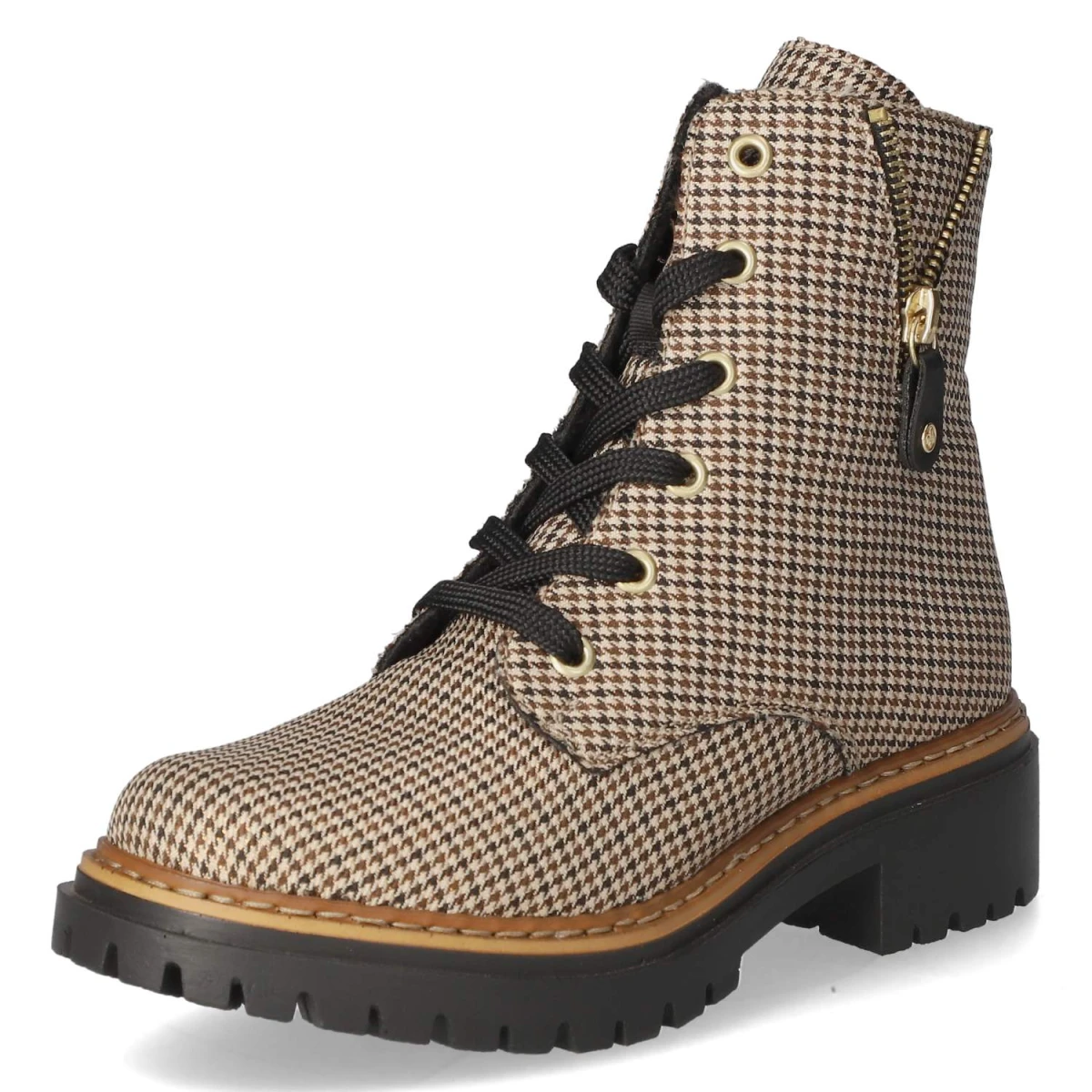Schnürstiefeletten - Beige