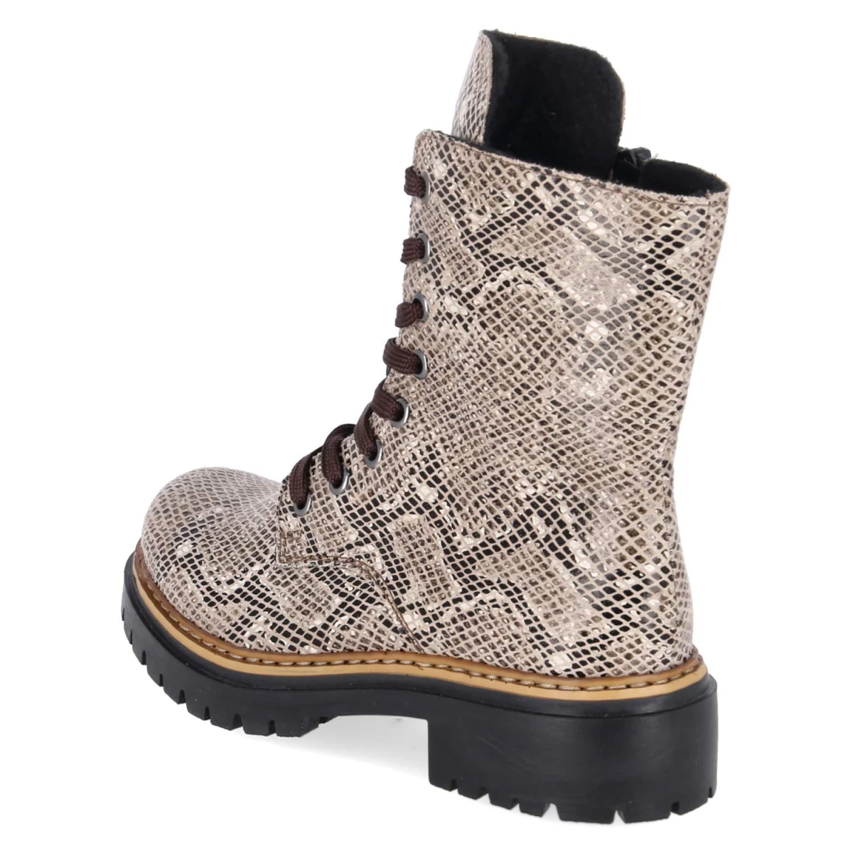 Schnürstiefel - beige kombi